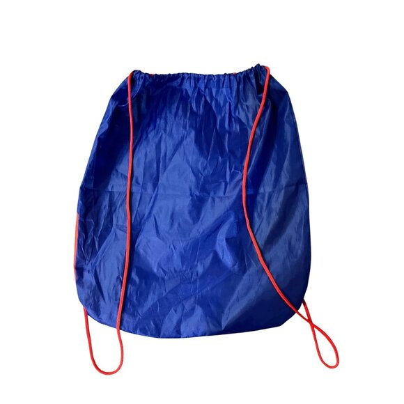 SMU Mustangs Drawstring Backpack Blue Red Nylon Gym Bag Lightweight Used - Picture 2 of 5